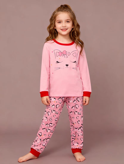 Mädchen Einhorn Kinder Pyjamas Baumwolle Langarm Winter Pyjamas Zwei Stück Größe 3-13 Jahre