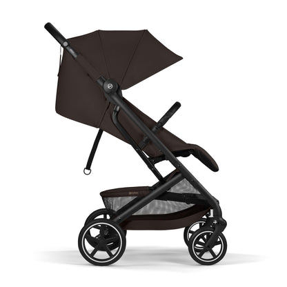Cybex Gold Kinderwagen Beezy mit One-Pull Harness, Ab Geburt bis ca. 4 Jahre (max. 22 kg), Kompakt und ergonomisch, Magic Black (Schwarz mit schwarzem Rahmen)