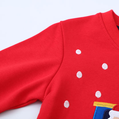 Boys' Sweatshirts Christmas Boy Christmas Long Sleeve Jumper Children's Christmas Clothing Christmas Long Shirt Dinosaur Santa 1-7 Years Size 92-122