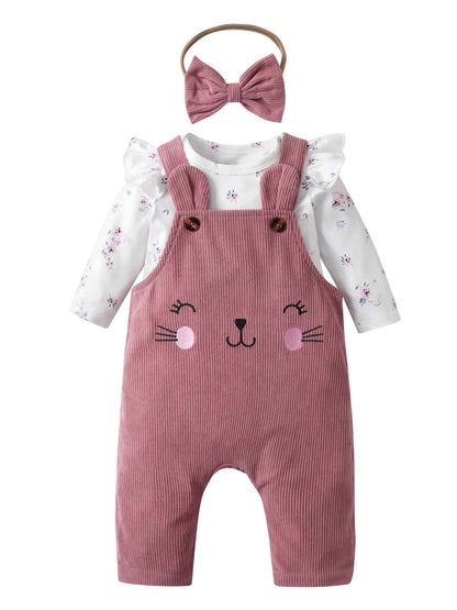 Derouetkia Baby Girl Clothing Long Sleeve Floral Tops + Tights Cute Outfit Set