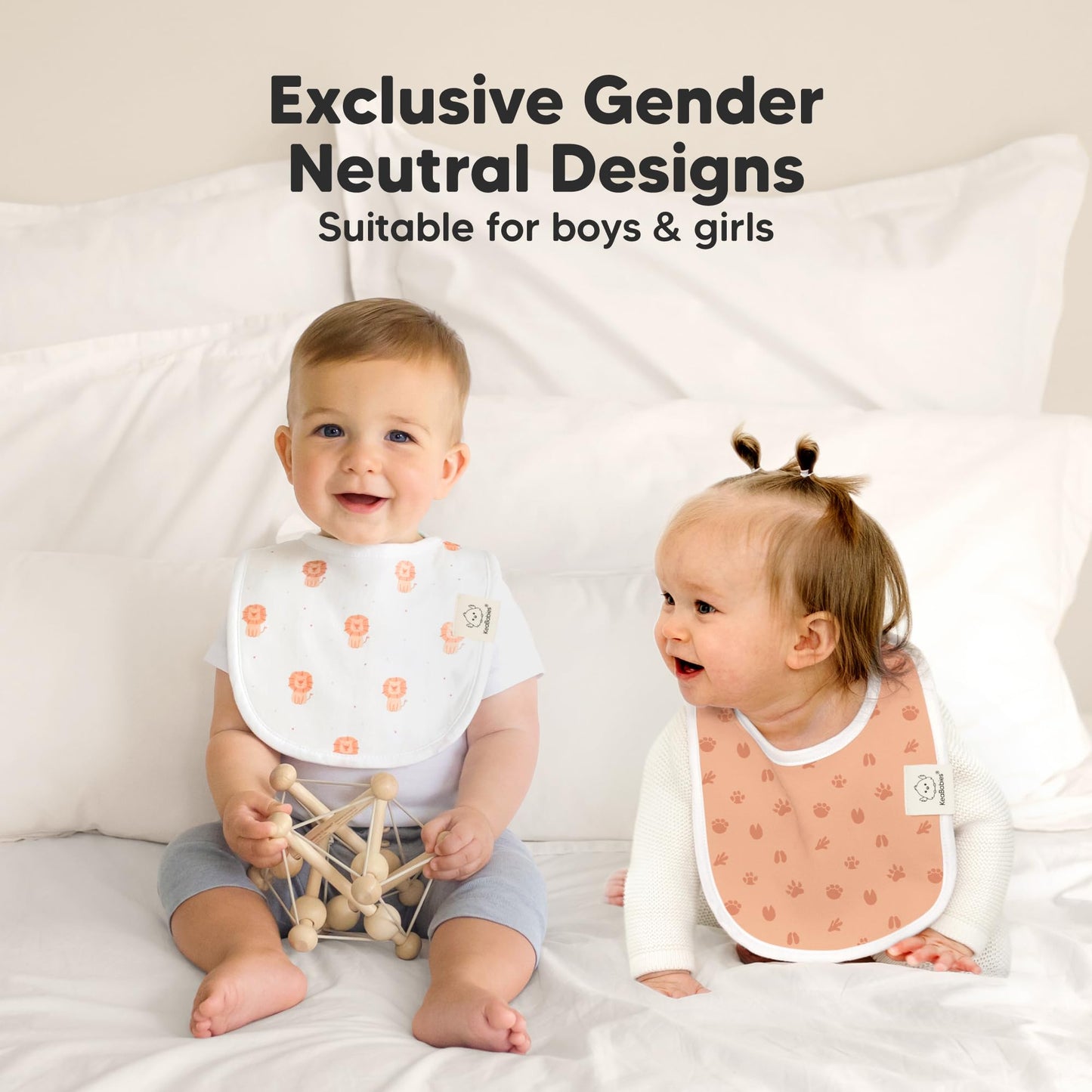 Baby Bibs for Boys &amp; Girls - 8-Pack Organic Cotton Teething Bibs - Baby Bibs for Girls &amp; Boys - Large Bibs for Infants, Toddlers (Wilderness) 