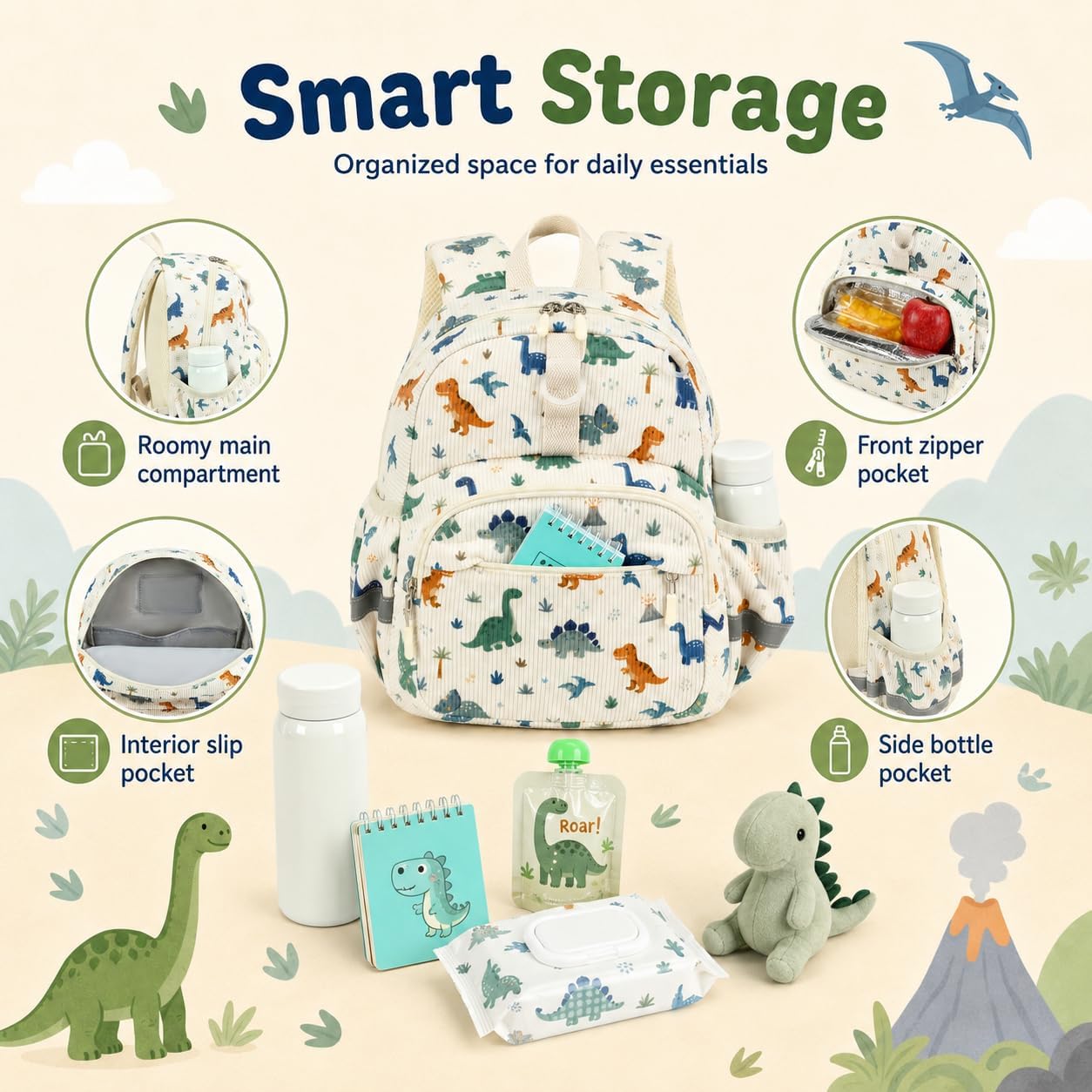 Kinderrucksack Jungen Kinder Rucksack Tagesrucksack Vorschulrucksack Kindergartentasche Schulrucksack für Schule Kita 38cm 3-8Y