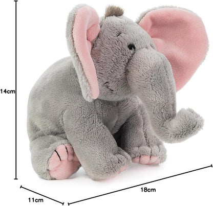 Plüsch Elefant BabySugar - Kuscheltier - Größe (XS) 13 cm | Extra weich - Waschbar bei 30 °C - DIN EN 71 geprüft - Ab Geburt geeignet - Hochwertige Verarbeitung