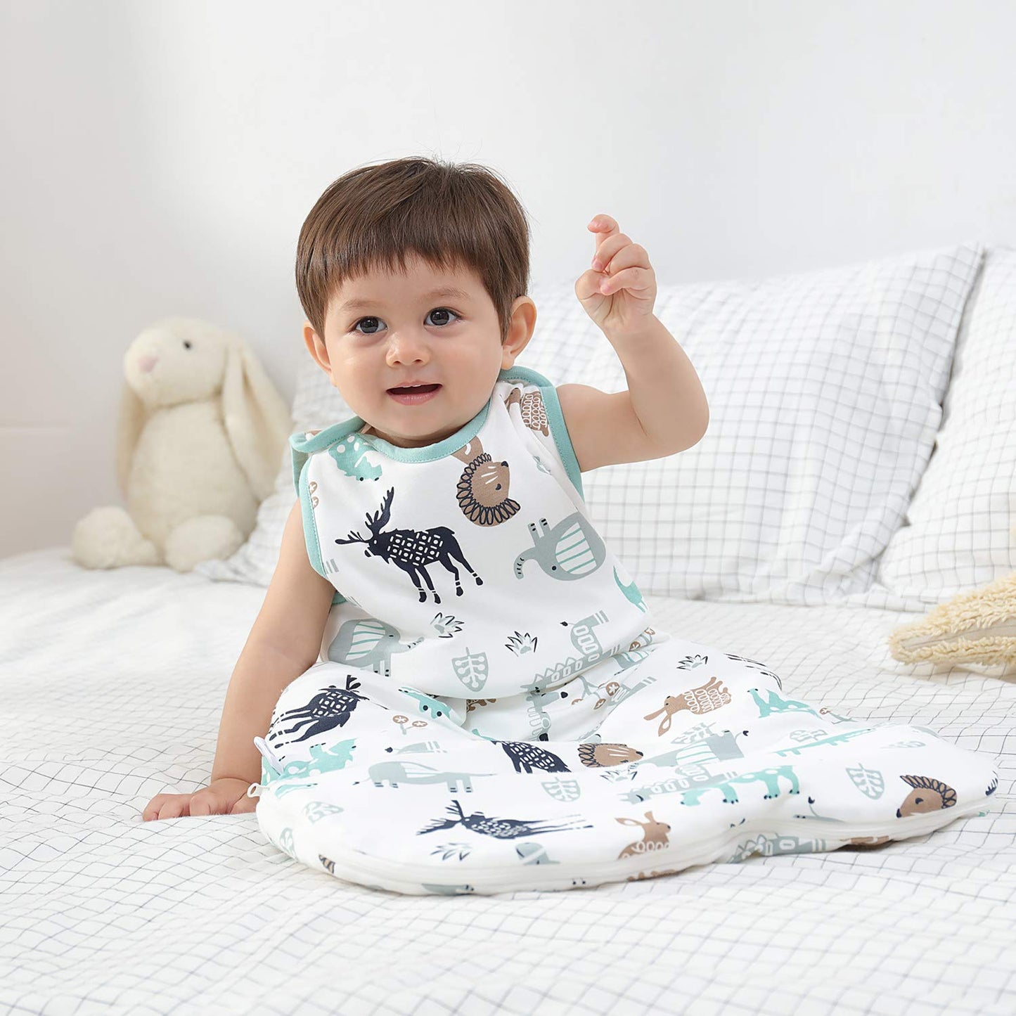 Baby Winter Sleeping Bag, Toddler Sleeping Bag, 2.5 Tog Sleeping Bag, 100% Cotton, Various Sizes from Newborn to 18 Months, All-Year-Round Sleeping Bag