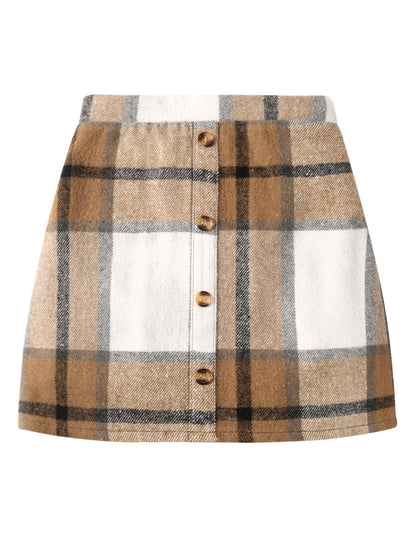 Arshiner Girls' Clothing Sets Elegant Long Sleeve Shirt with Skirt Set Children's Autumn Winter Outfit Checked Leisure Fashion Two Piece Clothing Sets for Girls 5-13 Years
