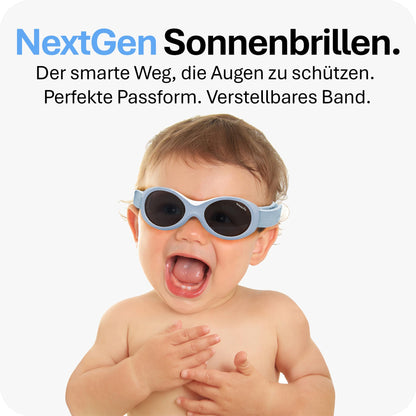 Mausito BABY Sonnenbrille 0-18 Monate Mädchen I VERGLEICHSSIEGER Sonnenbrille Baby 100% UV-Schutz I BIEGSAM & verstellbares Band I Schadstofffrei I Europäisches Design für Kinder gemacht