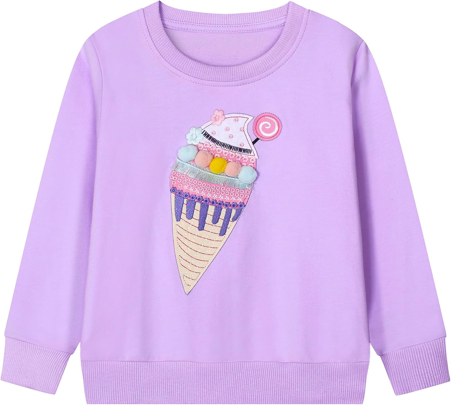 Gumyoss Sweatshirt Mädchen Pullover für Kinder Mädchen Baumwolle Sweater Kleinkind Mädchen Langarm Tops Alter 2-8 Jahre
