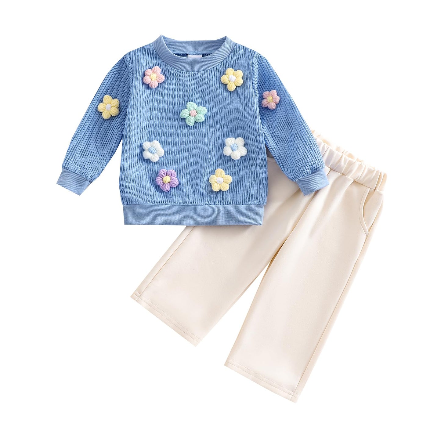 Baby Mädchen Kleidung Langarm Top + Hose Zweiteiler Neugeborene Herbst Winter Babykleidung Set Kleinkind Bekleidungssets für 6 Monate-4 Jahre