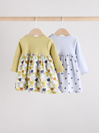 NEXT Baby Mädchen Jersey-Kleid, 2er-Pack