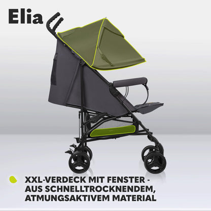 LIONELO Elia Buggy Small Foldable Pushchair up to 15 kg, Back and Footrest Adjustment, Rear Wheel Brake, Mosquito Net, Shopping Basket - Meloni2