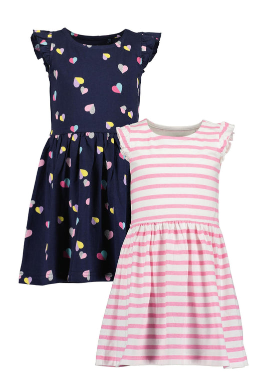 Blue Seven Mädchen Kleider mit Rundhalsausschnitt Jerseykleider Kurzarm Sommerkleider MARKETPLACE + ONLINE