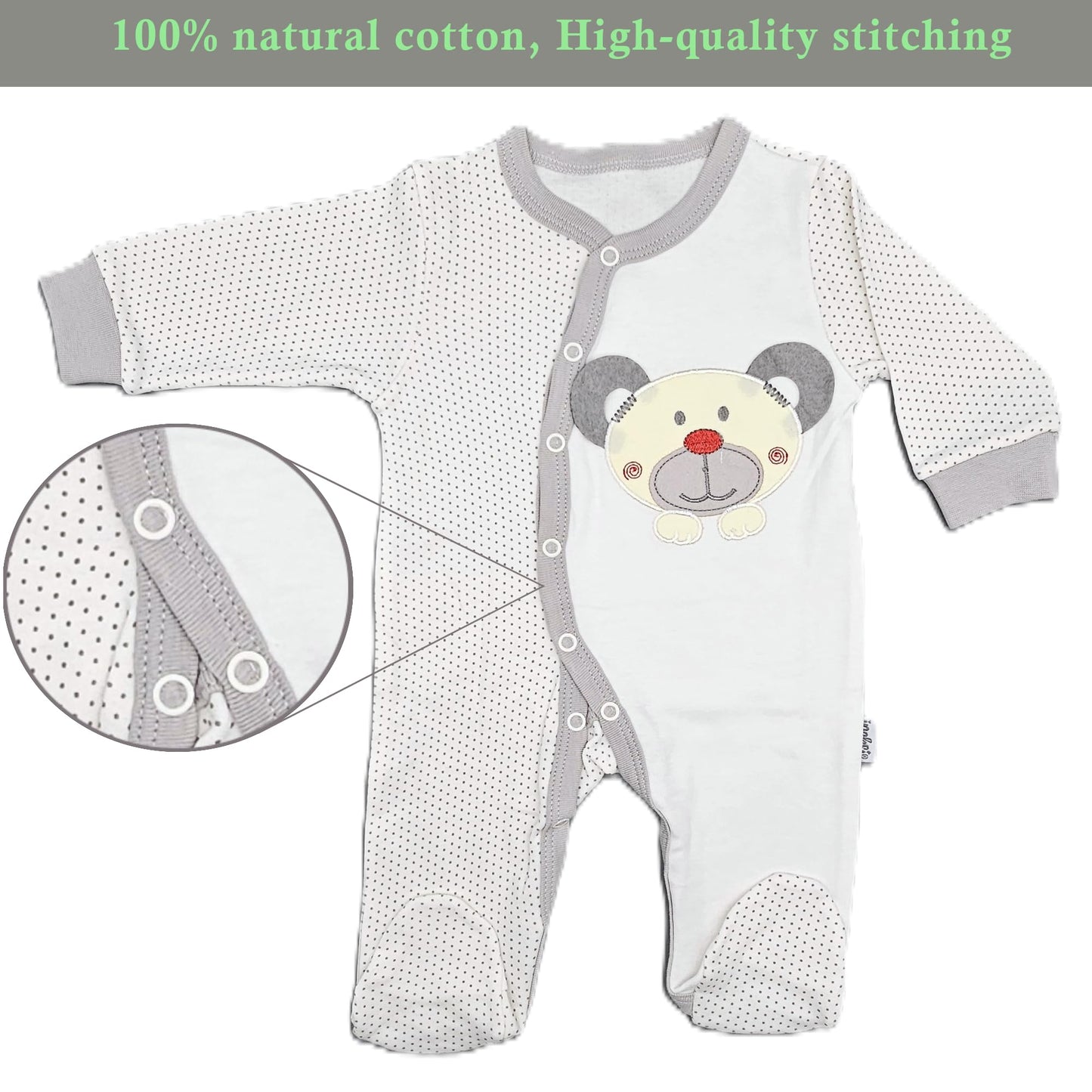Newborn Baby Gift Set 100% Natural Cotton First Equipment Unisex Clothing Gift Set Baby Equipment for Babies 0-4 Months, koala