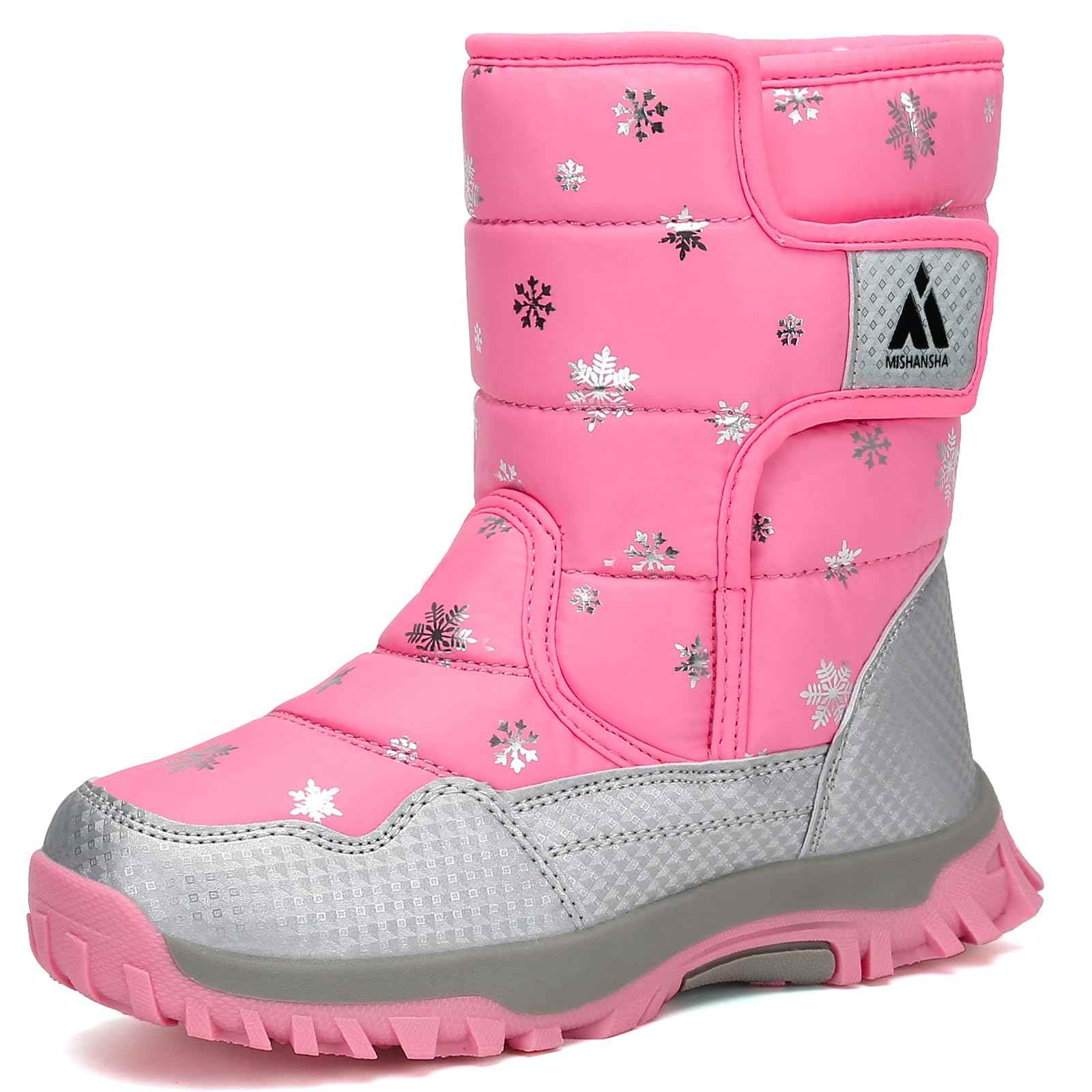 Mishansha Girls' Winter Boots, Children's Winter Shoes, Warm Snow Boots, Lined Winter Boots