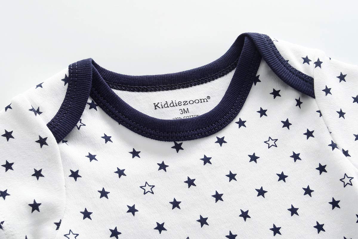 Kiddiezoom Baby-Body, Hose, Kleinkinder, Einteiler, Kleidung, Set, Outfits, für Jungen und Mädchen, Baumwollkappen, Kratzfäustlinge