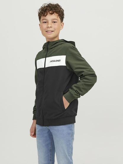 JACK &amp; JONES Jjerush Blocking Hood Bomber Sn Jr Boys Jacket 