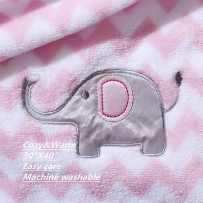 CREVENT Kleine Flauschige warme Baby-Überwurfdecke für Jungen, Kleinkinder, Kinderbett, Kinderwagen, 75 cm x 100 cm, graue Wolke