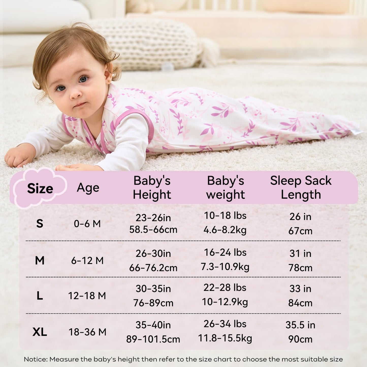 Unnivoll Baby Sleeping Bag, 1.5 Tog Baby Sleeping Bag, 0-6 Months, Pack of 2, Sleeping Bag, Winter, Autumn, 67 cm, for Boys and Girls, Newborns, Coffee