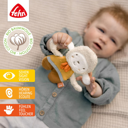 Fehn Knister Seestern – Activity Baby Raschel Spielzeug zum Greifen und Spielen - Activity-Rascheltier Babyspielzeug - Motorikspielzeug & Knisterspielzeug für Babys und Kleinkinder ab 0+ Monaten