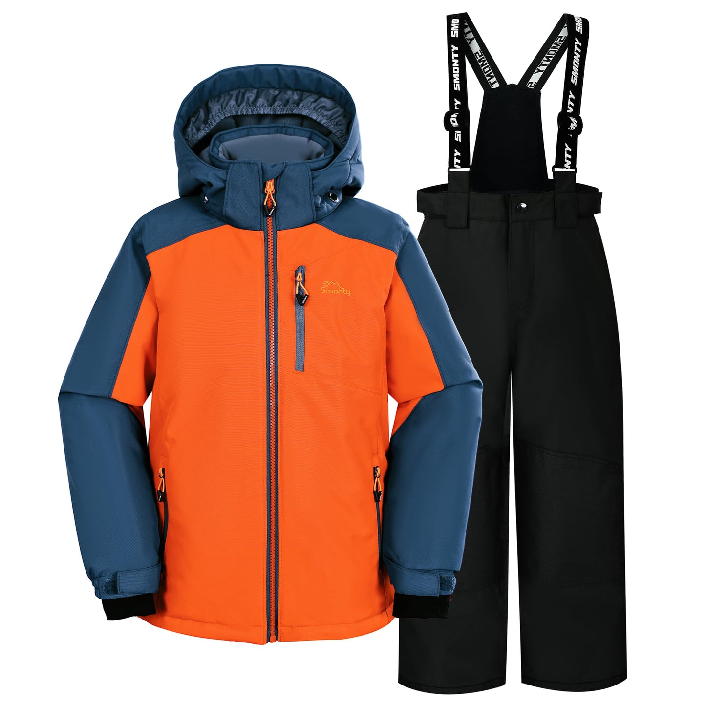 SMONTY SNOWER Boys' Snowsuit with Removable Hood, Ski Suit, Extra Warm, Winter Suit