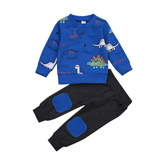Geagodelia Baby Boys’ Clothing Set with Long Sleeve Top and Trousers