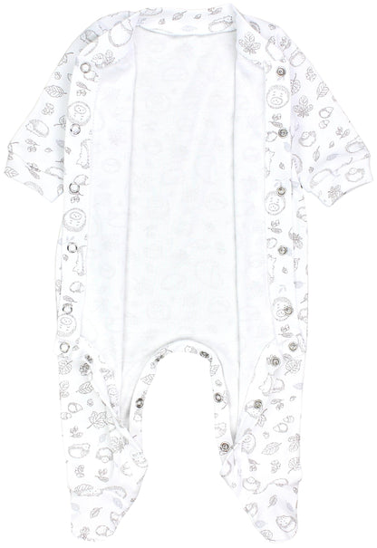 TupTam Baby Jungen Schlafstrampler Langarm Strampler Schlafanzug mit Fuß 3er Pack