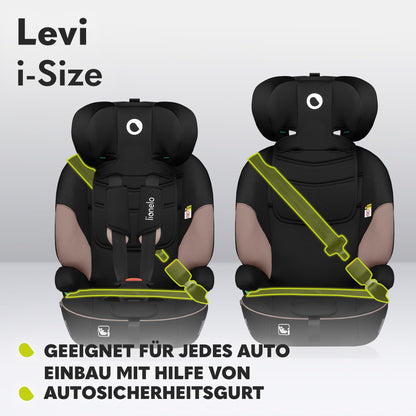 LIONELO LEVI I-SIZE 76-150 cm Kinderautositz, Gruppe 1 2 3, Seitenschutz, 10 Grad Kopfstützenverstellung Bequeme Armlehnen Verstellbare Rückenlehne, R129 i-Size - Meloni2