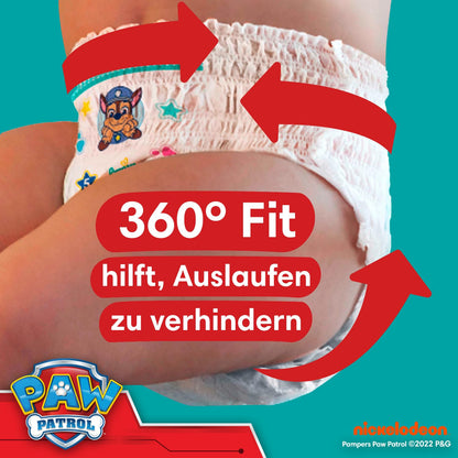 Pampers Baby-Dry Pants Paw Patrol Edition Größe 5, 160 Windeln, 11kg-17kg, 360° Passform hilft, Auslaufen zu verhindern