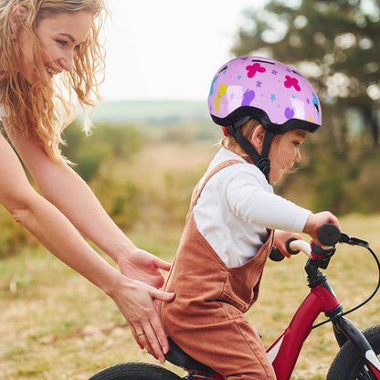 Kinder Fahrradhelm für 1-3 Jahre,Einhorn Helm für Mädchen,Verstellbarer Kinderhelm für Fahrrad,Skateboard,Scooter,Skaten