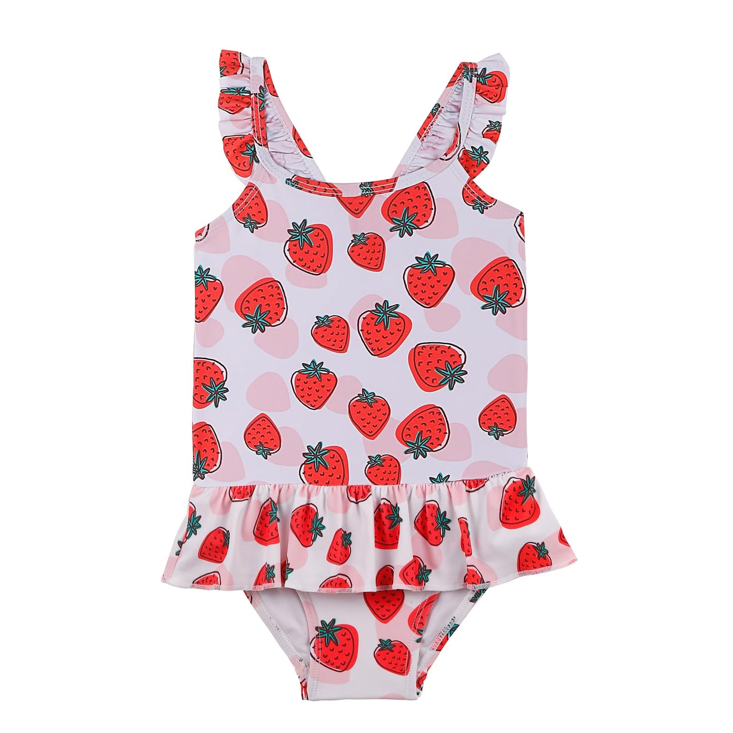 TIZAX Badeanzug für Mädchen Einteiliger Schwimmanzug Kleinkind Niedliche Rüschen Bademode Schnell trocknende Sommerferien Bikini für Kinder 2~7 Jahre