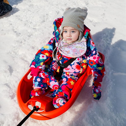 Baby Romper with Hood, Snowsuits with Gloves and Booties, for Toddlers, Fleece Cotton Romper for Toddlers, Boys and Girls, Warm Jumpsuit, Winter Jacket, 6-9 Months