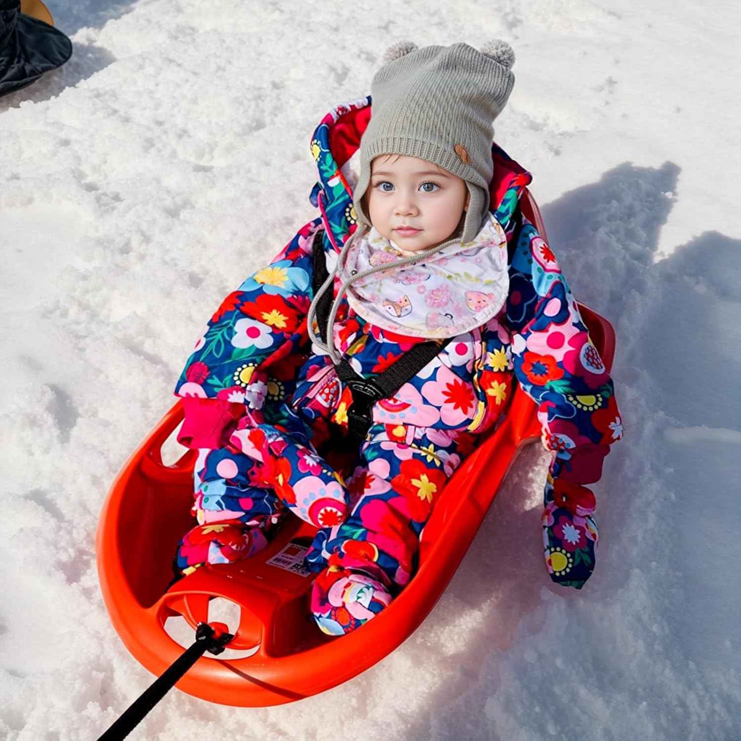 Baby Romper with Hood, Snowsuits with Gloves and Booties, for Toddlers, Fleece Cotton Romper for Toddlers, Boys and Girls, Warm Jumpsuit, Winter Jacket, 6-9 Months