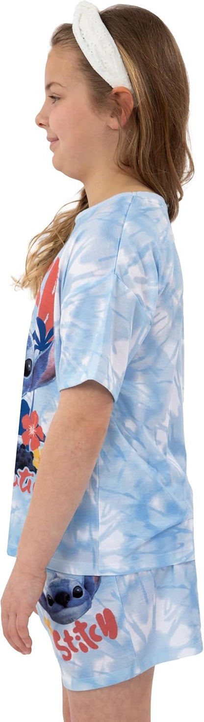 Disney Lilo und Stitch Schlafanzug, Pyjama Kurz Mädchen Schalfanzüge, Lilo and Stitch Schalfanzüge Für Mädchen