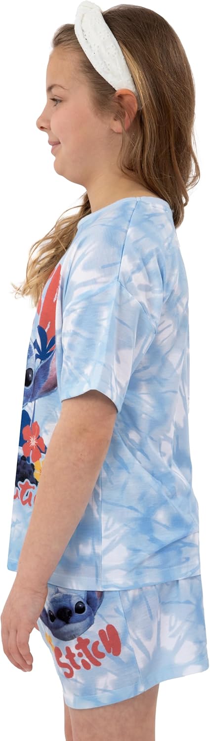 Disney Lilo und Stitch Schlafanzug, Pyjama Kurz Mädchen Schalfanzüge, Lilo and Stitch Schalfanzüge Für Mädchen