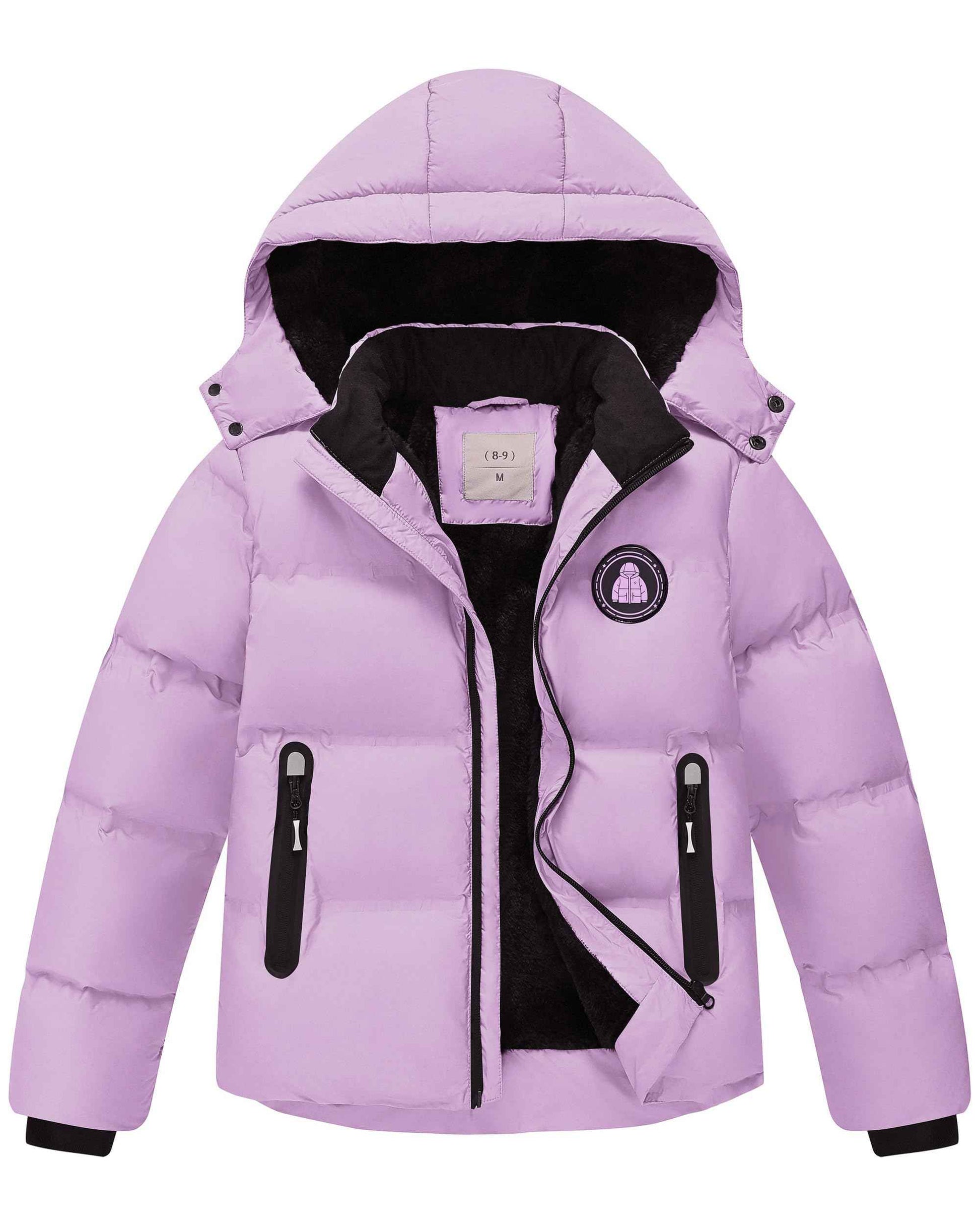 Winter Jacket Boys Girls Kids Jacket Warm Lined Puffer Jackets Children's Jackets Winter with Removable Hood Hiking Jacket