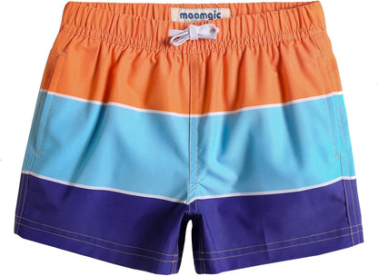 MaaMgic Jungens 4 Way Stretch Badehosen Schnelltrocknend Badeshorts mit Mesh-Futter Taschen und Verstellbarem Tunnelzug MEHRWEG