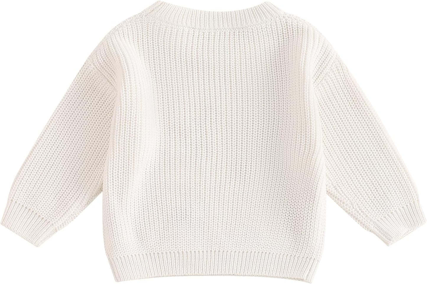 L&ieserram Baby Mädchen Jungen 1. Geburtstag Gestrickt Pullover Jumper Langarm Strickpullover Pulli Kleinkinder Kleidung Outfit Knitted Sweater 1 Jahr