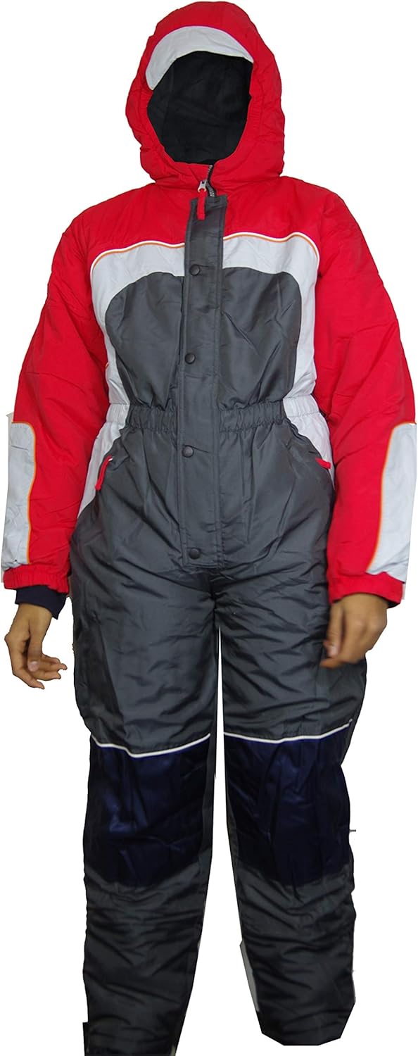 Moderei Auswahl an Schneeanzug | Schneeoverall Skianzug | Skioverall Snowboard Unisex | Jungen | Mädchen | Herren | Damen Schneeanzug (Blau, Rot, Orange, Grau 152-170) … (Rot, 158)