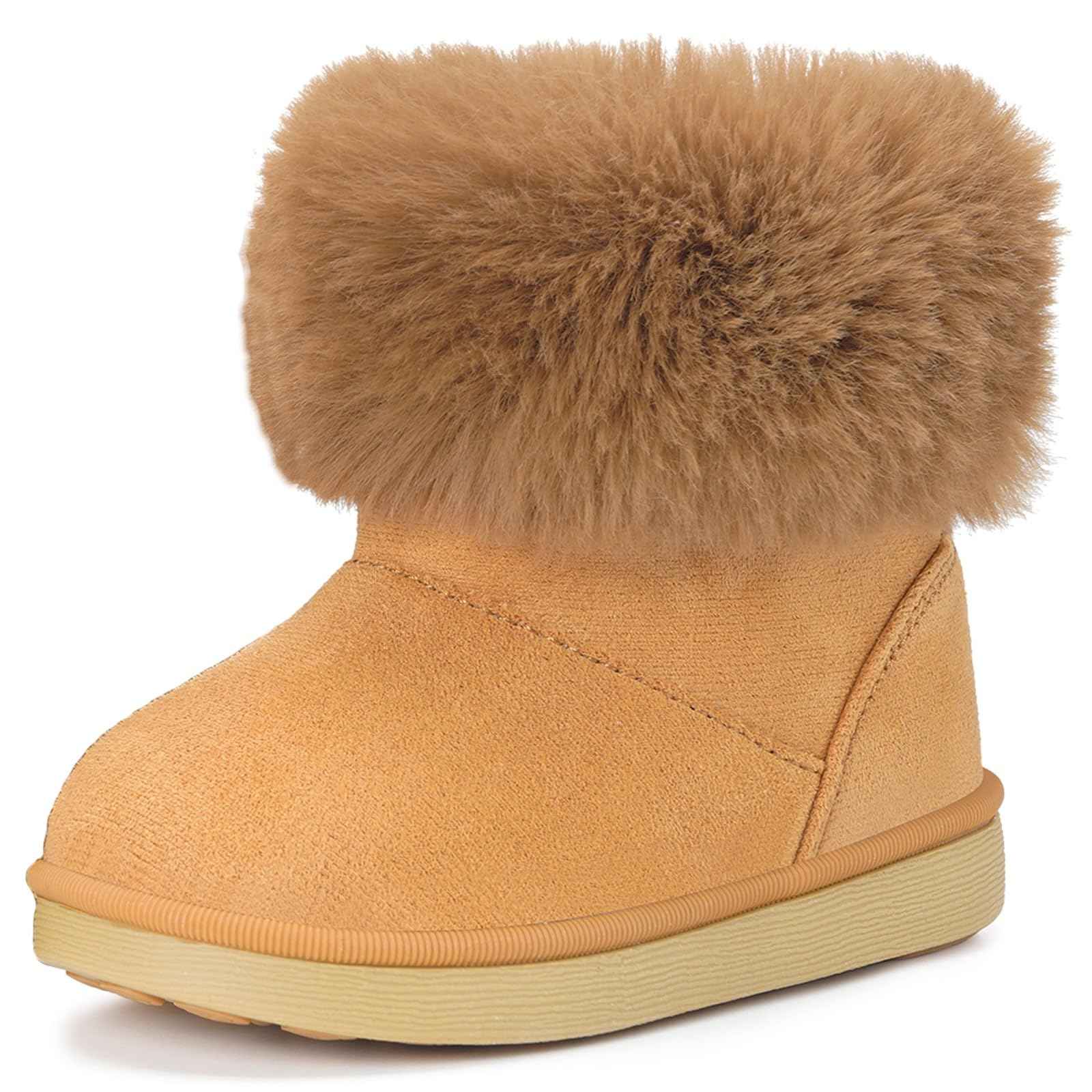 Gaatpot Baby Boots, Girls' Boots, Winter Shoes, Snow Boots, Children's Slip-On Boots, Warm Plush Lined, Comfortable, Rabbit Ears, Shoes, EU 20-29