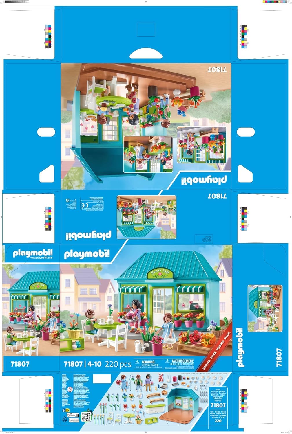 PLAYMOBIL MyLife Promo Pack 71648 Bio-Supermarkt, inklusive Kasse mit Warenlaufband, Einkaufswagen und DREI Figuren, detailreiches Spielzeug für Kinder ab 4 Jahren