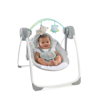 Ingenuity, tragbare Babyschaukel, Cuddle lamp - mit Melodien, Zeit- und Schaukeleinstellung