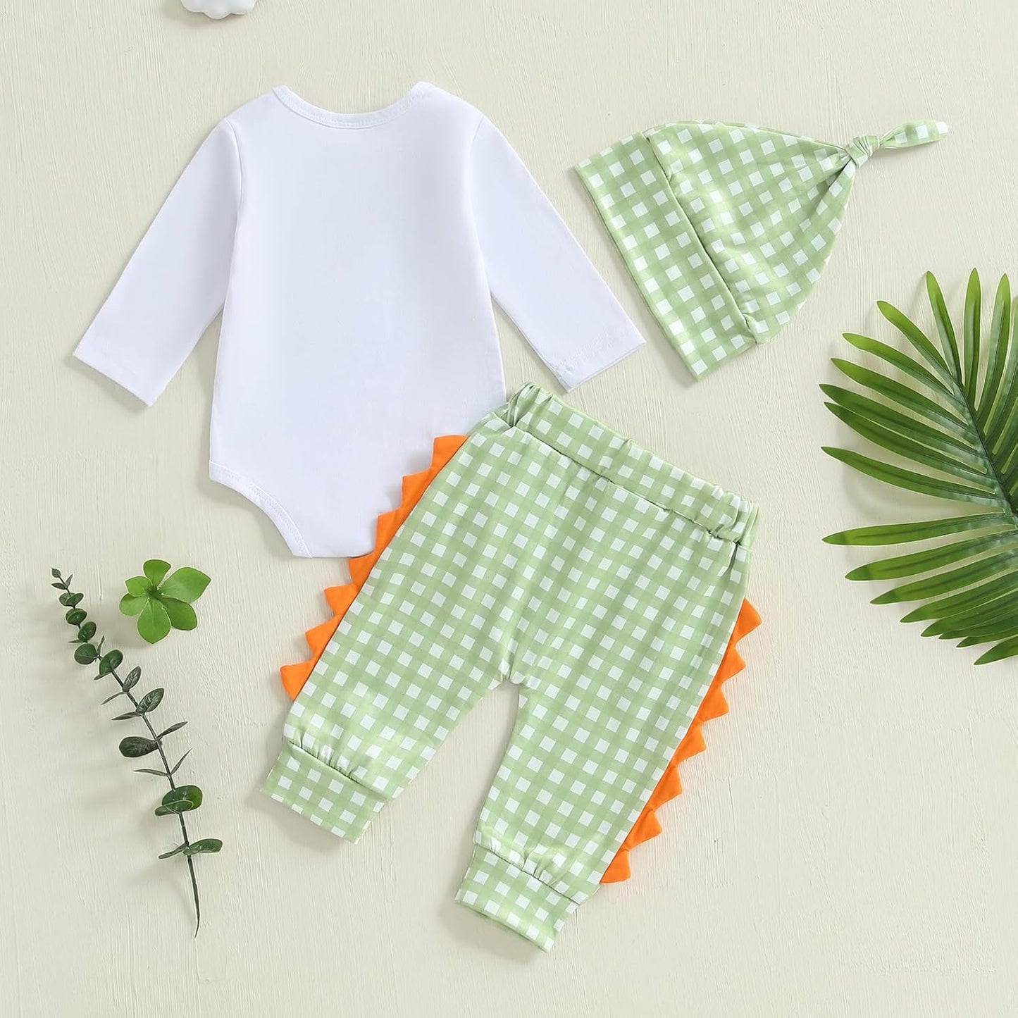 Hallo Ich bin neu hier Neugeborene Baby Jungen Kleidung Set Dinosaurier Print Langarm Bodysuit und Hosen Baumwolle Baby Kleidung Set Herbst Winter Kleidung Sets für Baby Jungen Outfits