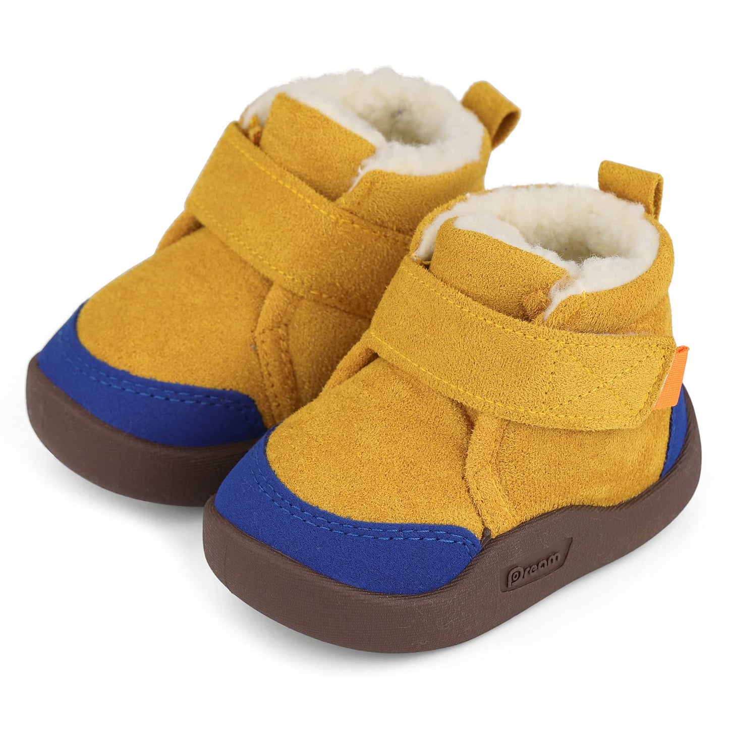 MASOCIO Winter Shoes Baby Boots Boys Girls Baby Shoes Winter Plush Flat Rubber Non-Slip Size 18-23 EU