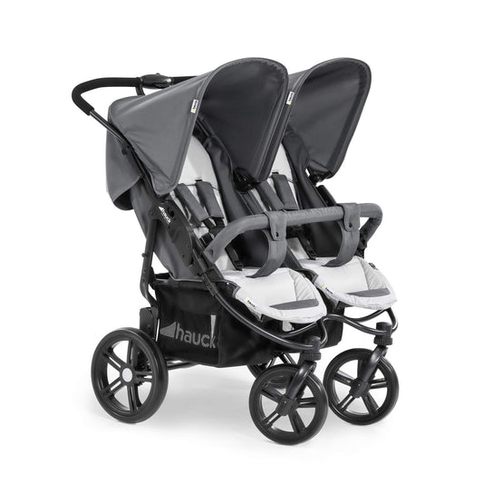 Hauck Roadster Duo SLX Sibling/Twin Pushchair for Babies and Toddlers - Side by Side - Can be used from Birth (with Carry Case) - Slim and Quick Folding