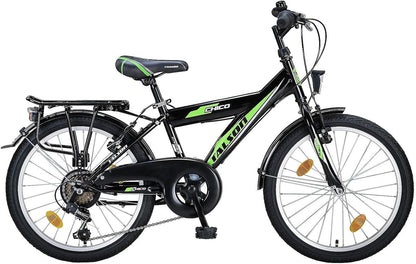 Talson 20 Zoll Kinderfahrrad mit 6-Gang und Beleuchtung nach STVO Blackgreen - Meloni2