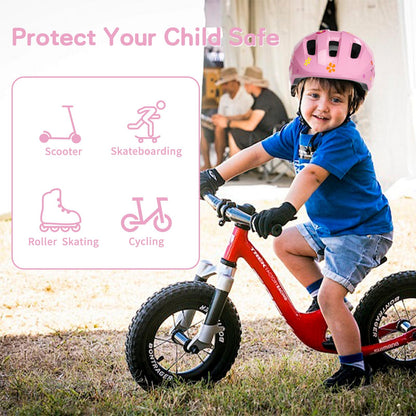 FAYDUDU Toddler Helmet Children's Bicycle Helmet Baby Multi-Sport Adjustable Helmet Sports Helmet Cycling Bicycle Scooter Skateboard Helmet Lightweight for Children Boys Girls from 2-8 Years Old