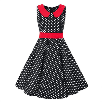 Mädchen Retro Vintage Rockabilly Kleid Partykleider Cocktailkleider