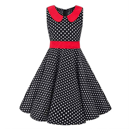 Mädchen Retro Vintage Rockabilly Kleid Partykleider Cocktailkleider