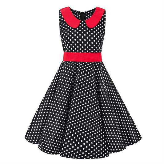 Mädchen Retro Vintage Rockabilly Kleid Partykleider Cocktailkleider