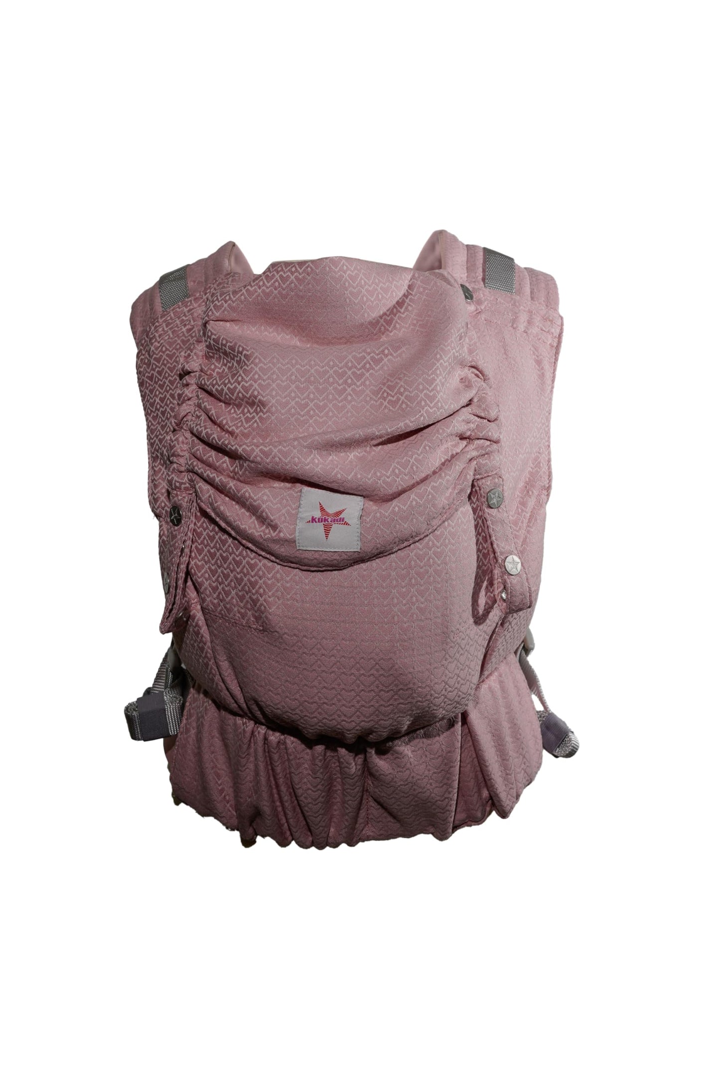 KOKADI Flip X Heart2Heart Cream (Unisize) - Die perfekte Kombi aus dem Komfort eines Fullbuckles und dem Tragen überkreuzt - Ab Geburt - 15 kg, handgefertigt aus 100% Bio-Baumwolle - Beige