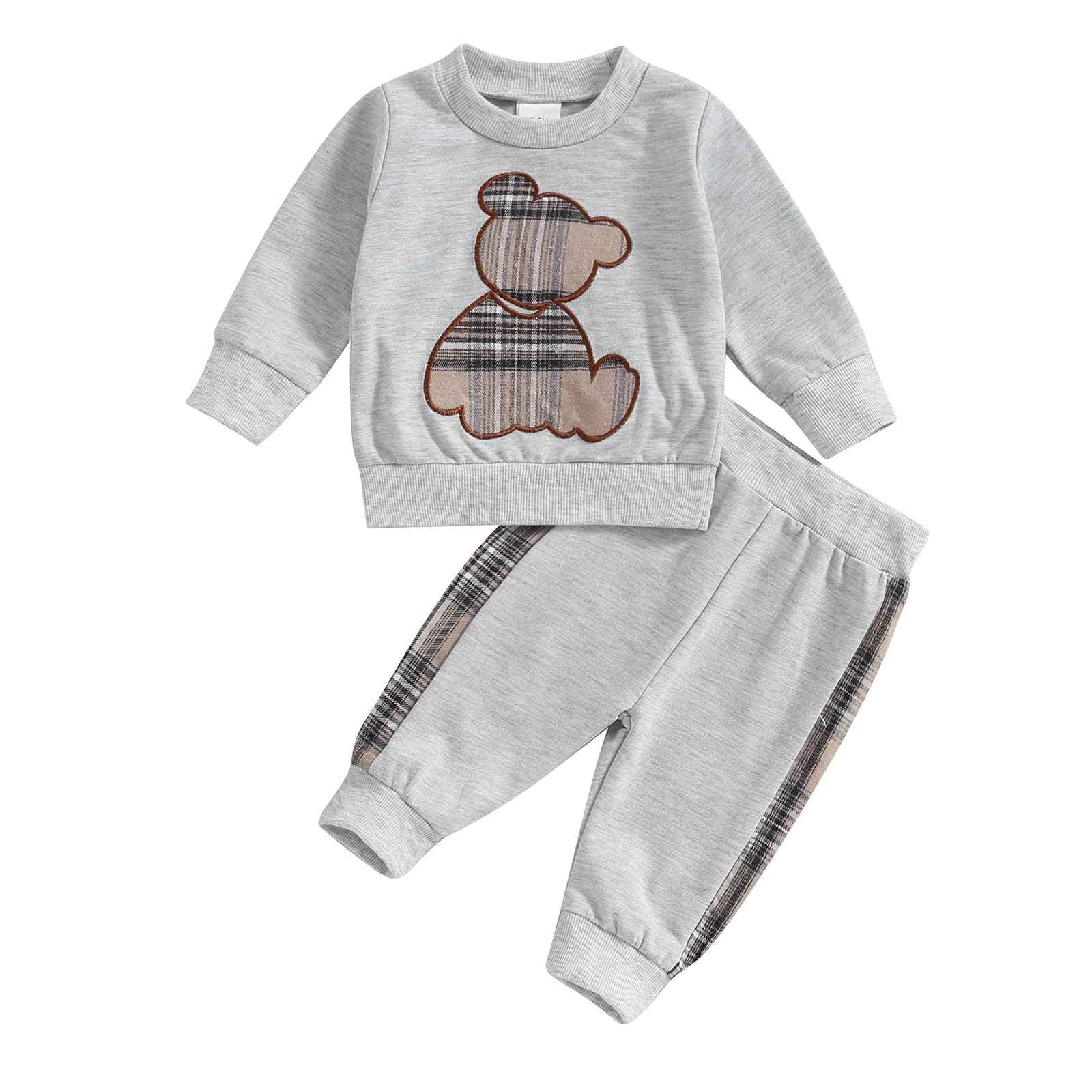Baby Boys Girls Clothes Little Bear Sweatshirt + Trousers Two Piece Set Newborn Outfit